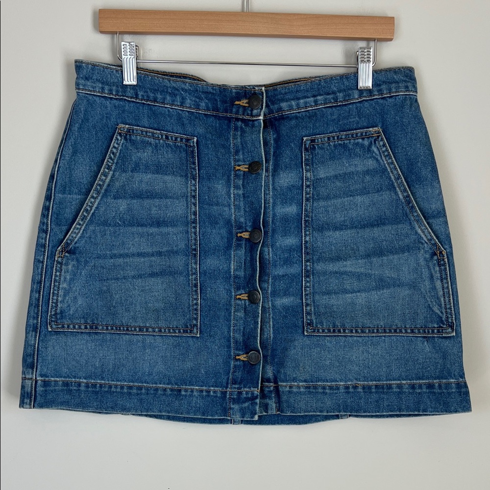 Veronica Beard Denim Mini Skirt Jean Skirt Western Sz 31‎